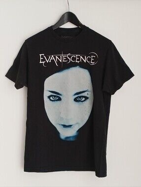 2023 Evanescence Amy Lee Face Band Graphic Tee Medium Black Alt Rock
